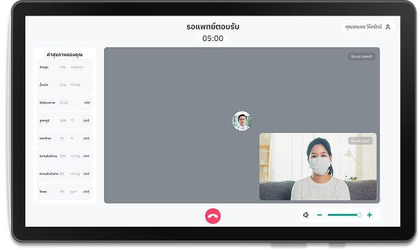 Wireframe of the Health Cabin health check-up screen